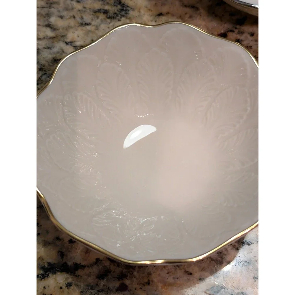 Vintage Lenox Ivory Gold Bowls Set of 3 Saybrooke Sylvan Dorian USA